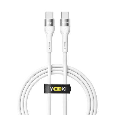 Кабель для зарядки и обмена данными Yoki YK-EX11 EXTRA Series Type-C to Type-C 60W 3A/20V 1.2 m White