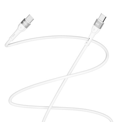 Кабель для зарядки и обмена данными Yoki YK-EX11 EXTRA Series Type-C to Type-C 60W 3A/20V 1.2 m White Кабель для зарядки и обмена данными Yoki YK-EX11 EXTRA Series Type-C to Type-C 60W 3A/20V 1.2 m White