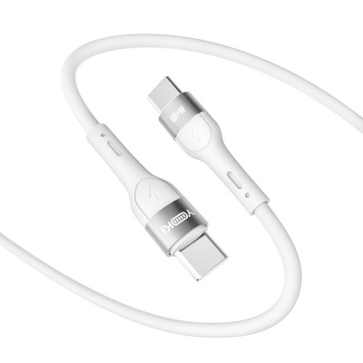 Кабель для зарядки и обмена данными Yoki YK-EX11 EXTRA Series Type-C to Type-C 60W 3A/20V 1.2 m White Кабель для зарядки и обмена данными Yoki YK-EX11 EXTRA Series Type-C to Type-C 60W 3A/20V 1.2 m White