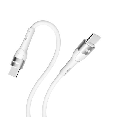 Кабель для зарядки и обмена данными Yoki YK-EX11 EXTRA Series Type-C to Type-C 60W 3A/20V 1.2 m White Кабель для зарядки и обмена данными Yoki YK-EX11 EXTRA Series Type-C to Type-C 60W 3A/20V 1.2 m White
