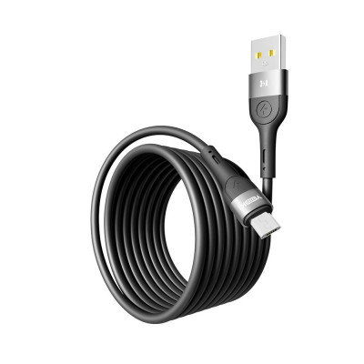 Кабель для заряджання та обміну даними USB Yoki YK-EX11 EXTRA Series USB/MicroUSB 60W 3A/20V 2 m Black Кабель для заряджання та обміну даними USB Yoki YK-EX11 EXTRA Series USB/MicroUSB 60W 3A/20V 2 m Black