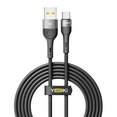 Кабель для зарядки и обмена данными USB Yoki YK-EX11 EXTRA Series USB/Type C 60W 3A/20V 2 m Black