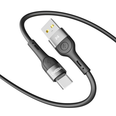 Кабель для зарядки и обмена данными USB Yoki YK-EX11 EXTRA Series USB/Type C 60W 3A/20V 2 m Black Кабель для зарядки и обмена данными USB Yoki YK-EX11 EXTRA Series USB/Type C 60W 3A/20V 2 m Black