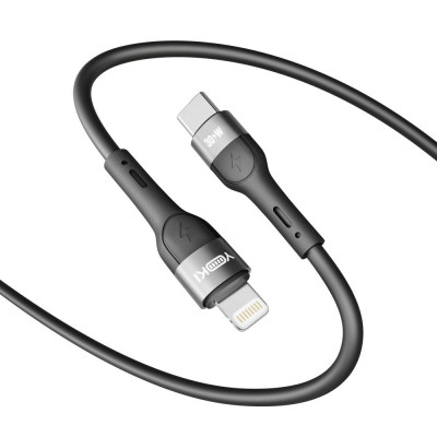 Кабель для заряджання та обміну даними USB Yoki YK-EX11 EXTRA Series Type-C to Lightning 30W 3A/10V 2 m Black Кабель для заряджання та обміну даними USB Yoki YK-EX11 EXTRA Series Type-C to Lightning 30W 3A/10V 2 m Black