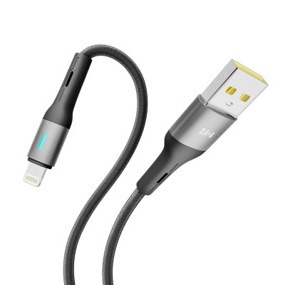 Кабель для зарядки и обмена данными Yoki YK-LE17 LED Series USB/Lightning 12W 2.4A/5V 2 m Black Кабель для зарядки и обмена данными Yoki YK-LE17 LED Series USB/Lightning 12W 2.4A/5V 2 m Black