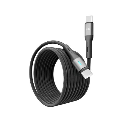 Кабель для зарядки и обмена данными Yoki YK-LE17 LED Series Type-C to Type-C 60W 3A/20V 2 m Black Кабель для зарядки и обмена данными Yoki YK-LE17 LED Series Type-C to Type-C 60W 3A/20V 2 m Black