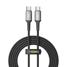 Кабель для зарядки и обмена данными Yoki YK-PO70 POWER Series Type-C to Type-C 100W 5A/20V 2 м Черный