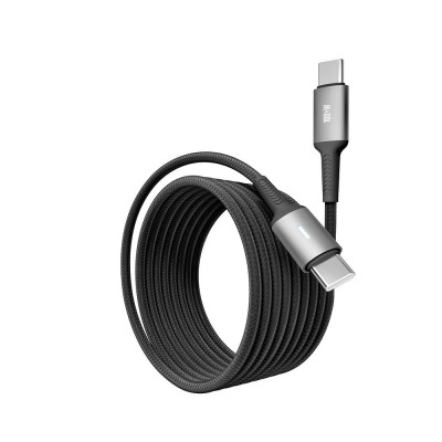 Кабель для заряджання та обміну даними Yoki YK-PO70 POWER Series Type-C to Type-C 100W 5A/20V 2 м Чорний Кабель для заряджання та обміну даними Yoki YK-PO70 POWER Series Type-C to Type-C 100W 5A/20V 2 м Чорний
