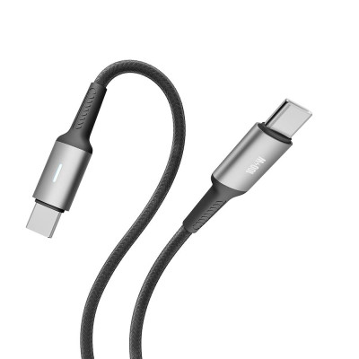 Кабель для заряджання та обміну даними Yoki YK-PO70 POWER Series Type-C to Type-C 100W 5A/20V 2 м Чорний Кабель для заряджання та обміну даними Yoki YK-PO70 POWER Series Type-C to Type-C 100W 5A/20V 2 м Чорний