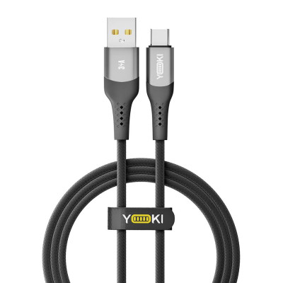 Кабель для зарядки и обмена данными Yoki YK-SO15 SOLID Series USB/Type C 60W 3A/20V 1.2 м Черный