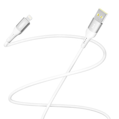 Кабель для зарядки и обмена данными Yoki YK-SO15 SOLID Series USB/Lightning 12W 2.4A/5V 1.2 м Белый Кабель для зарядки и обмена данными Yoki YK-SO15 SOLID Series USB/Lightning 12W 2.4A/5V 1.2 м Белый