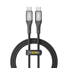 Кабель для зарядки и обмена данными Yoki YK-SO15 SOLID Series Type-C to Type-C 60W 3A/20V 1.2 м Черный