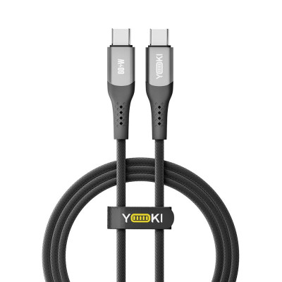 Кабель для зарядки и обмена данными Yoki YK-SO15 SOLID Series Type-C to Type-C 60W 3A/20V 1.2 м Черный