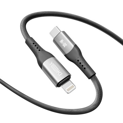 Кабель для зарядки и обмена данными Yoki YK-SO15 SOLID Series Type-C to Lightning 30W 3A/10V 1.2 м Черный Кабель для зарядки и обмена данными Yoki YK-SO15 SOLID Series Type-C to Lightning 30W 3A/10V 1.2 м Черный