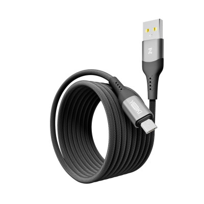 Кабель для зарядки и обмена данными Yoki YK-SO15 SOLID Series USB/МicroUSB 60W 3A/20V 2 м Черный Кабель для зарядки и обмена данными Yoki YK-SO15 SOLID Series USB/МicroUSB 60W 3A/20V 2 м Черный