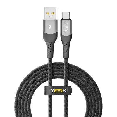 Кабель для зарядки и обмена данными Yoki YK-SO15 SOLID Series USB/Type C 60W 3A/20V 2 м Черный