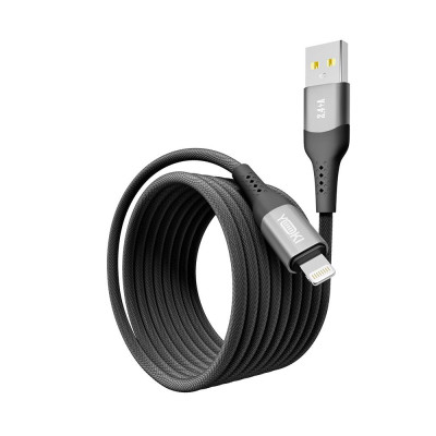 Кабель для зарядки и обмена данными Yoki YK-SO15 SOLID Series USB/Lightning 12W 2.4A/5V 2 м Черный Кабель для зарядки и обмена данными Yoki YK-SO15 SOLID Series USB/Lightning 12W 2.4A/5V 2 м Черный