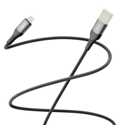 Кабель для зарядки и обмена данными Yoki YK-SO15 SOLID Series USB/Lightning 12W 2.4A/5V 2 м Черный Кабель для зарядки и обмена данными Yoki YK-SO15 SOLID Series USB/Lightning 12W 2.4A/5V 2 м Черный