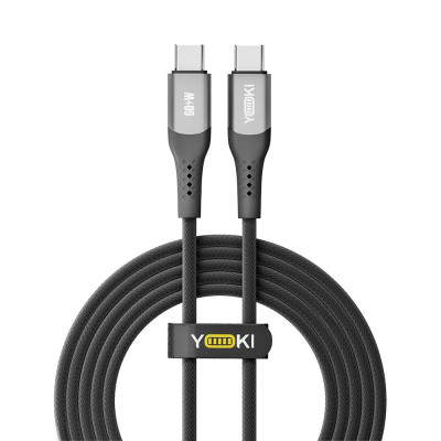 Кабель для зарядки и обмена данными USB Yoki YK-SO15 SOLID Series Type-C to Type-C 60W 3A/20V 2 м Черный