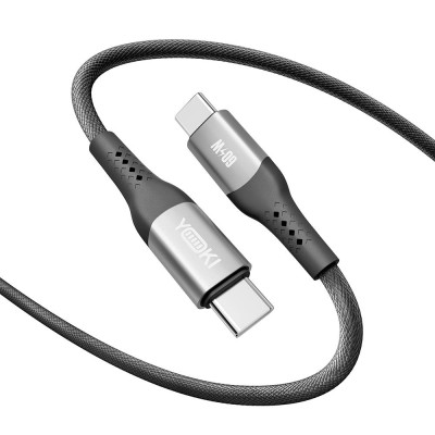 Кабель для зарядки и обмена данными USB Yoki YK-SO15 SOLID Series Type-C to Type-C 60W 3A/20V 2 м Черный Кабель для зарядки и обмена данными USB Yoki YK-SO15 SOLID Series Type-C to Type-C 60W 3A/20V 2 м Черный