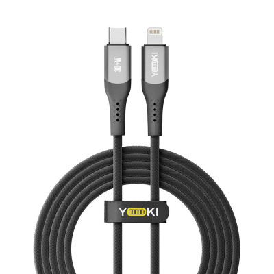 Кабель для зарядки и обмена данными Yoki YK-SO15 SOLID Series Type-C to Lightning 30W 3A/10V 2 м Черный