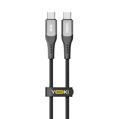 Кабель для зарядки и обмена данными USB Yoki YK-SO15 SOLID Series Type-C to Type-C 60W 3A/20V 0.25 м Черный