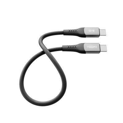 Кабель для зарядки и обмена данными USB Yoki YK-SO15 SOLID Series Type-C to Type-C 60W 3A/20V 0.25 м Черный Кабель для зарядки и обмена данными USB Yoki YK-SO15 SOLID Series Type-C to Type-C 60W 3A/20V 0.25 м Черный