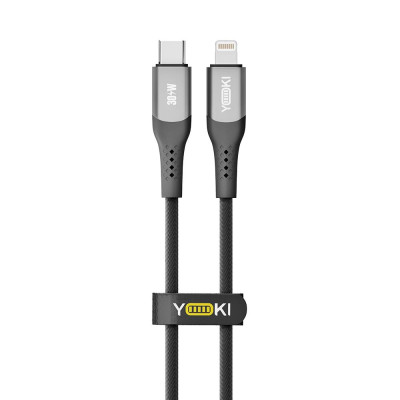 Кабель для зарядки и обмена данными Yoki YK-SO15 SOLID Series Type-C to Lightning 30W 3A/10V 0.25 м Черный