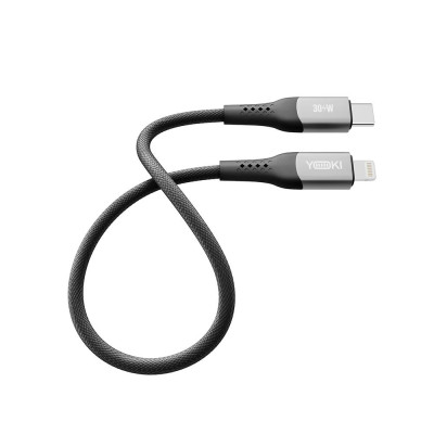 Кабель для зарядки и обмена данными Yoki YK-SO15 SOLID Series Type-C to Lightning 30W 3A/10V 0.25 м Черный Кабель для зарядки и обмена данными Yoki YK-SO15 SOLID Series Type-C to Lightning 30W 3A/10V 0.25 м Черный