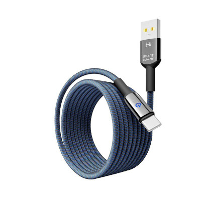 Кабель для зарядки и обмена данными USB Yoki YK-SM31 SMART Series USB/Type C 60W 3A/20V 2 м Черно-Синий