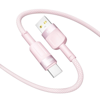 Кабель для зарядки и обмена данными USB Yoki YK-ST41 STYLE Series USB/Type C 60W 3A/20V 1.2 м Розовый Кабель для зарядки и обмена данными USB Yoki YK-ST41 STYLE Series USB/Type C 60W 3A/20V 1.2 м Розовый