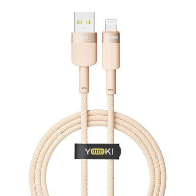 Кабель для зарядки и обмена данными Yoki YK-ST41 STYLE Series USB/Lightning 12W 2.4A/5V 1.2 м Оранжевый