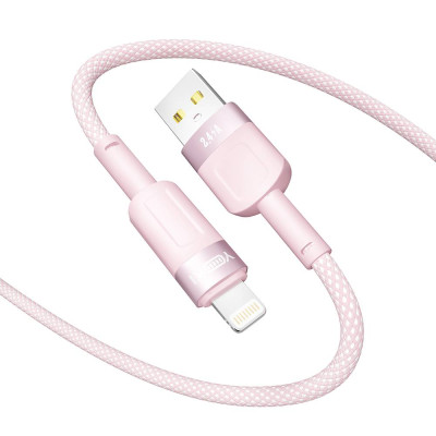 Кабель для зарядки и обмена данными USB Yoki YK-ST41 STYLE Series USB/Lightning 12W 2.4A/5V 1.2 м Розовый Кабель для зарядки и обмена данными USB Yoki YK-ST41 STYLE Series USB/Lightning 12W 2.4A/5V 1.2 м Розовый