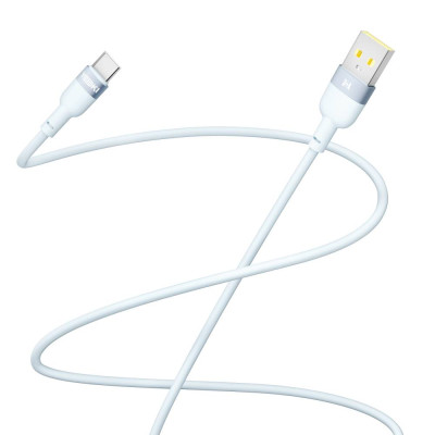 Кабель для заряджання та обміну даними USB Yoki YK-SI50 SILICONE Series USB/Type C 60W 3A/20V 1.2 м Синій Кабель для заряджання та обміну даними USB Yoki YK-SI50 SILICONE Series USB/Type C 60W 3A/20V 1.2 м Синій