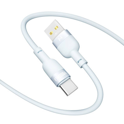 Кабель для заряджання та обміну даними USB Yoki YK-SI50 SILICONE Series USB/Type C 60W 3A/20V 1.2 м Синій Кабель для заряджання та обміну даними USB Yoki YK-SI50 SILICONE Series USB/Type C 60W 3A/20V 1.2 м Синій
