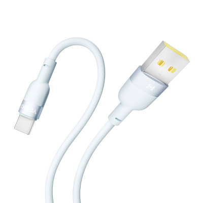 Кабель для заряджання та обміну даними USB Yoki YK-SI50 SILICONE Series USB/Type C 60W 3A/20V 1.2 м Синій Кабель для заряджання та обміну даними USB Yoki YK-SI50 SILICONE Series USB/Type C 60W 3A/20V 1.2 м Синій