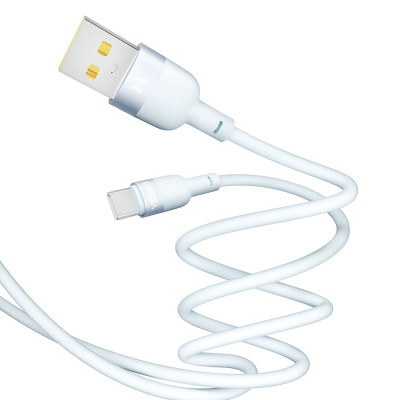 Кабель для заряджання та обміну даними USB Yoki YK-SI50 SILICONE Series USB/Type C 60W 3A/20V 1.2 м Синій Кабель для заряджання та обміну даними USB Yoki YK-SI50 SILICONE Series USB/Type C 60W 3A/20V 1.2 м Синій