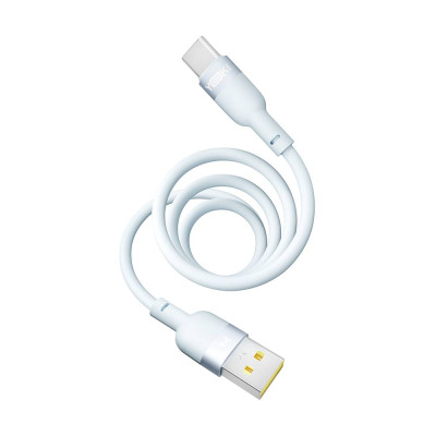 Кабель для заряджання та обміну даними USB Yoki YK-SI50 SILICONE Series USB/Type C 60W 3A/20V 1.2 м Синій Кабель для заряджання та обміну даними USB Yoki YK-SI50 SILICONE Series USB/Type C 60W 3A/20V 1.2 м Синій