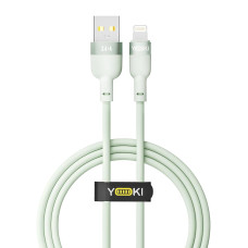 Кабель для зарядки и обмена данными USB Yoki YK-SI50 SILICONE Series USB/Lightning 12W 2.4A/5V 1.2 м Зеленый