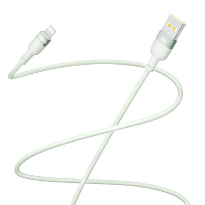 Кабель для заряджання та обміну даними USB Yoki YK-SI50 SILICONE Series USB/Lightning 12W 2.4A/5V 1.2 м Зелений Кабель для заряджання та обміну даними USB Yoki YK-SI50 SILICONE Series USB/Lightning 12W 2.4A/5V 1.2 м Зелений