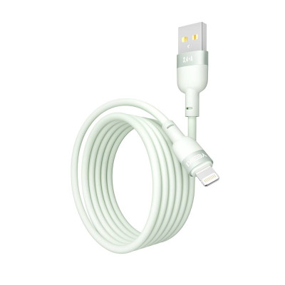 Кабель для заряджання та обміну даними USB Yoki YK-SI50 SILICONE Series USB/Lightning 12W 2.4A/5V 1.2 м Зелений Кабель для заряджання та обміну даними USB Yoki YK-SI50 SILICONE Series USB/Lightning 12W 2.4A/5V 1.2 м Зелений