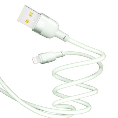 Кабель для заряджання та обміну даними USB Yoki YK-SI50 SILICONE Series USB/Lightning 12W 2.4A/5V 1.2 м Зелений Кабель для заряджання та обміну даними USB Yoki YK-SI50 SILICONE Series USB/Lightning 12W 2.4A/5V 1.2 м Зелений