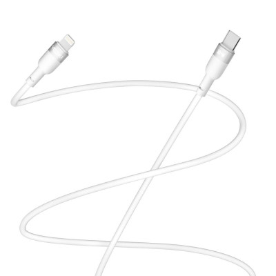 Кабель для заряджання та обміну даними USB Yoki YK-SI50 SILICONE Series Type-C to Lightning 30W 3A/10V 1.2 м Білий