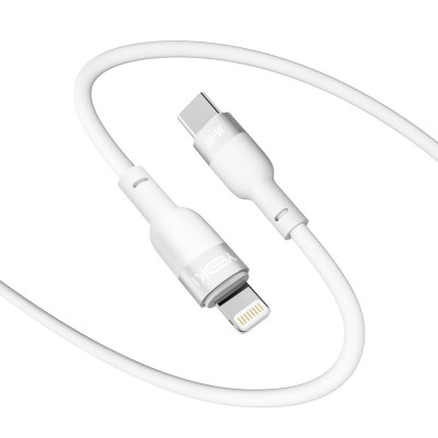 Кабель для заряджання та обміну даними USB Yoki YK-SI50 SILICONE Series Type-C to Lightning 30W 3A/10V 1.2 м Білий