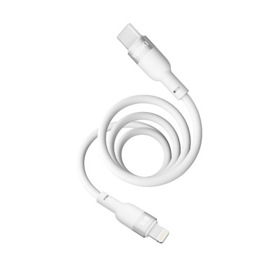 Кабель для заряджання та обміну даними USB Yoki YK-SI50 SILICONE Series Type-C to Lightning 30W 3A/10V 1.2 м Білий