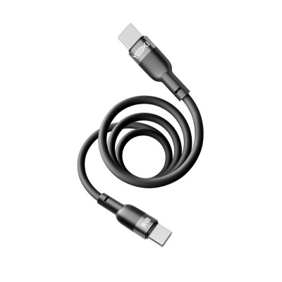 Кабель для зарядки и обмена данными USB Yoki YK-SI50 SILICONE Series Type-C to Type-C 60W 3A/20V 1.2 м Черный Кабель для зарядки и обмена данными USB Yoki YK-SI50 SILICONE Series Type-C to Type-C 60W 3A/20V 1.2 м Черный