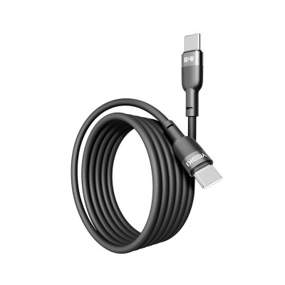 Кабель для зарядки и обмена данными USB Yoki YK-SI50 SILICONE Series Type-C to Type-C 60W 3A/20V 1.2 м Черный Кабель для зарядки и обмена данными USB Yoki YK-SI50 SILICONE Series Type-C to Type-C 60W 3A/20V 1.2 м Черный