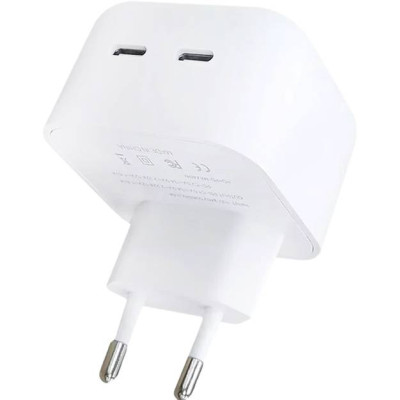Сетевое зарядное устройство No Brand Dual Type‑C PD25W/PD25W Total 50W White (33125_2955847)