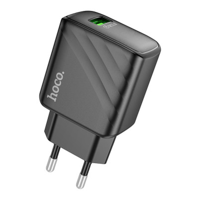 Мережевий зарядний пристрій Hoco CS21A 1USB QC 18W Quick Charge 3.0 Black