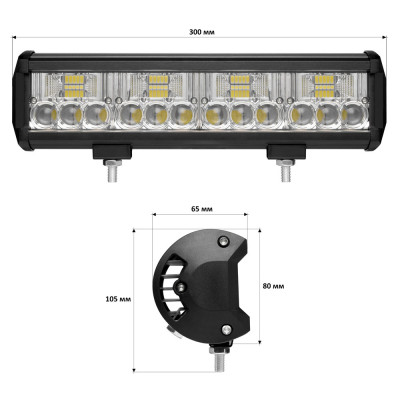 Светодиодная фара Starlight JR-K-72W 9-32V combo Светодиодная фара Starlight JR-K-72W 9-32V combo